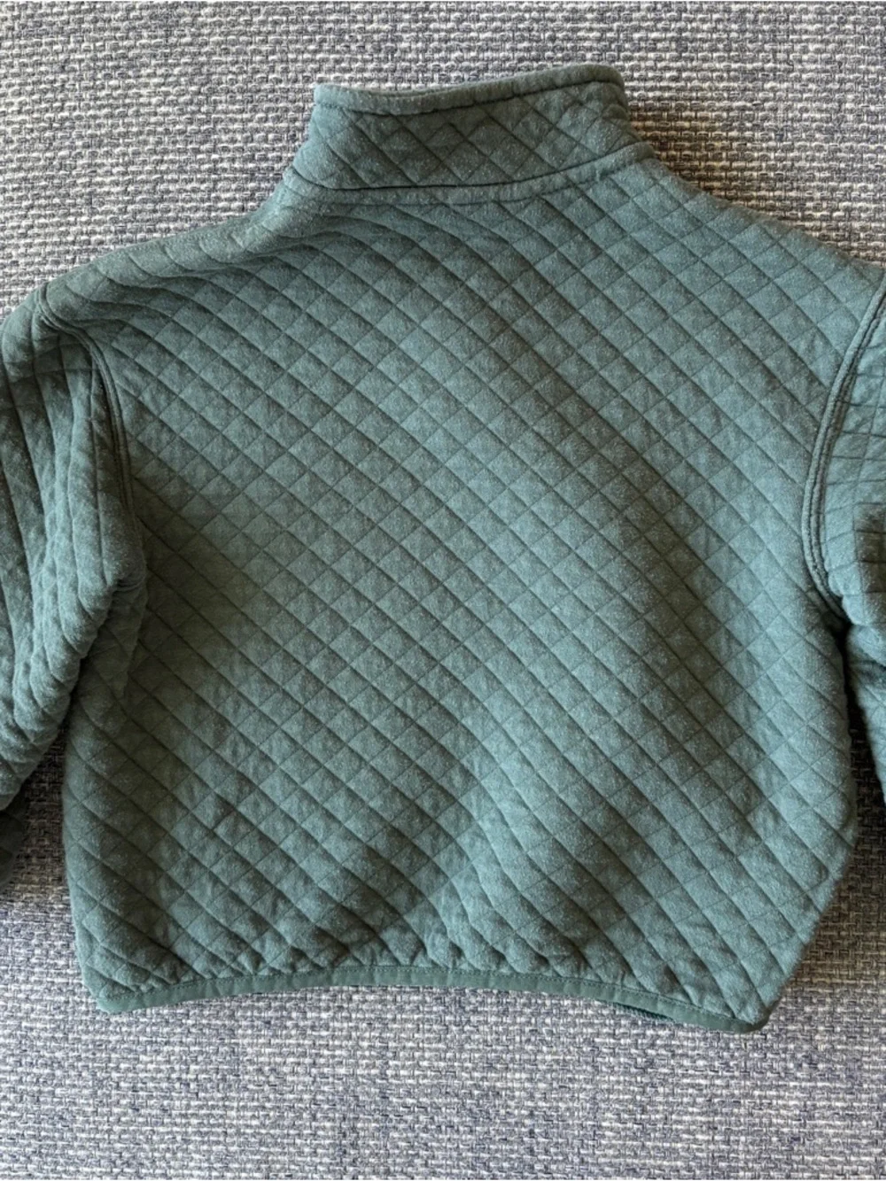 Old Navy Kids Green Quilted Knit Quarter Snap Pullover Sweater | Size XS (5)